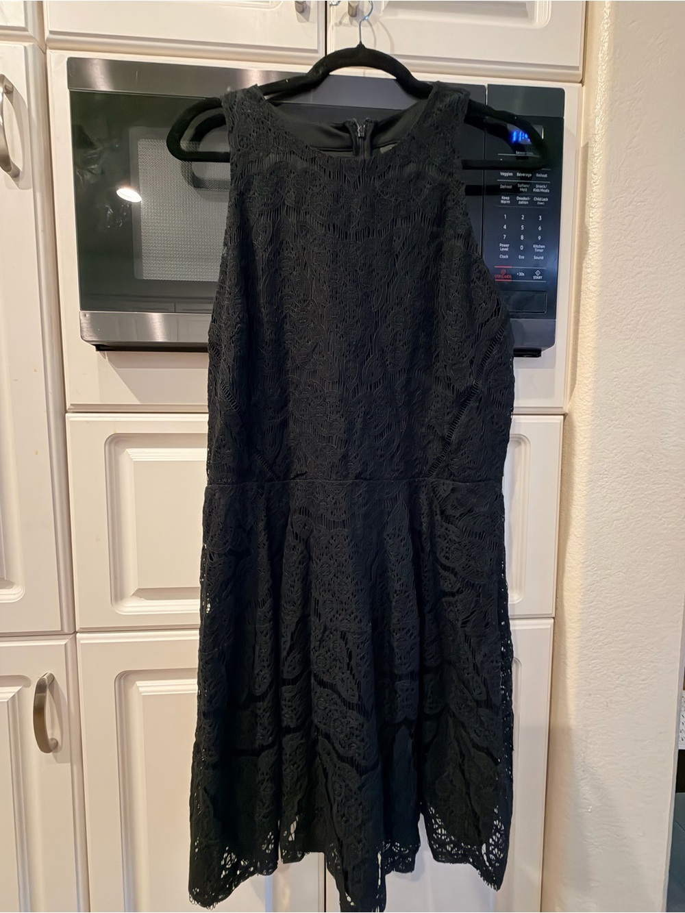 Massimo Black Lace Midi Dress